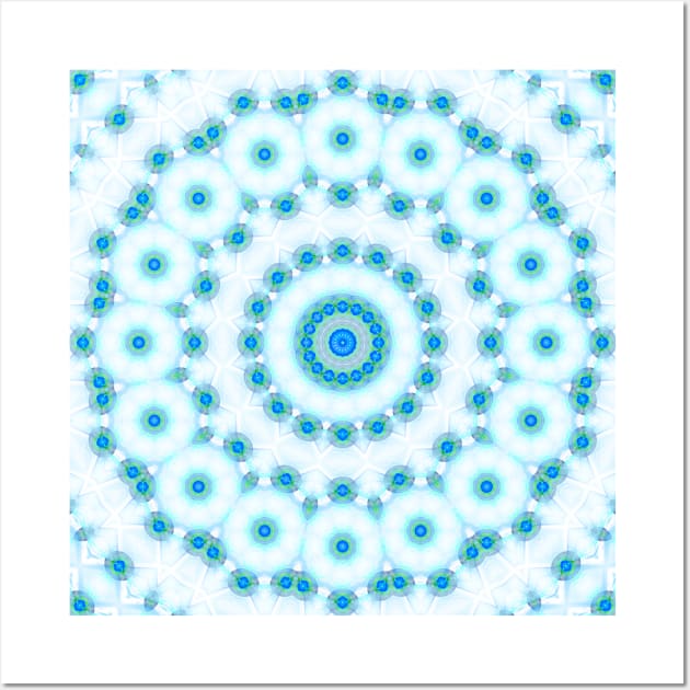 elegant kaleidoscope in blues Wall Art by hereswendy